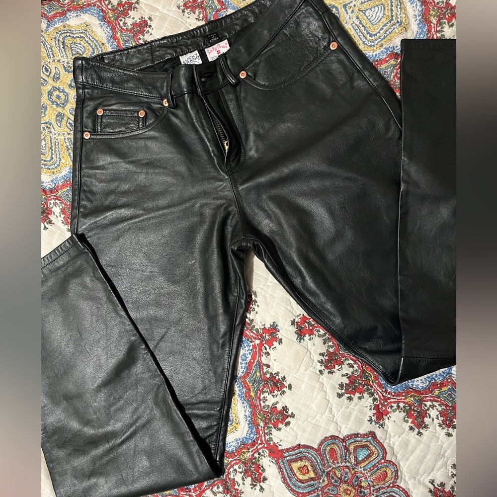 Lucky brand 100% LEATHER ladies very cool pants!